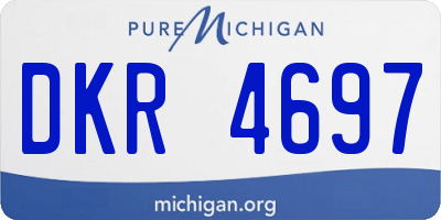 MI license plate DKR4697