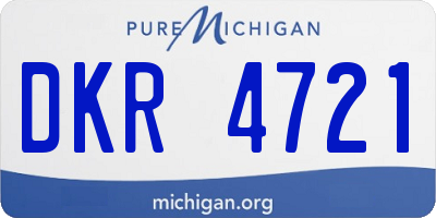 MI license plate DKR4721