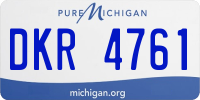 MI license plate DKR4761