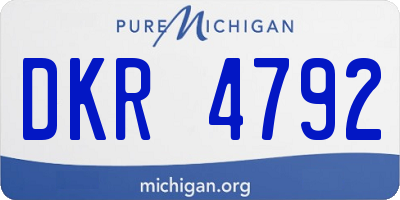 MI license plate DKR4792