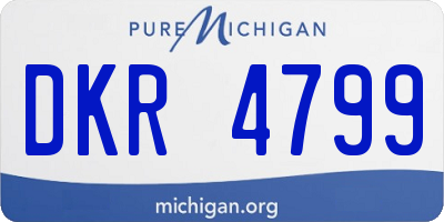 MI license plate DKR4799