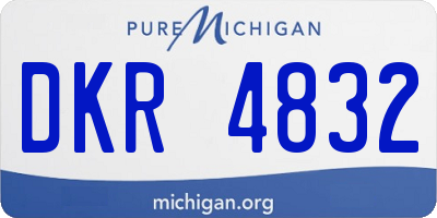 MI license plate DKR4832