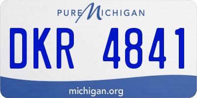 MI license plate DKR4841