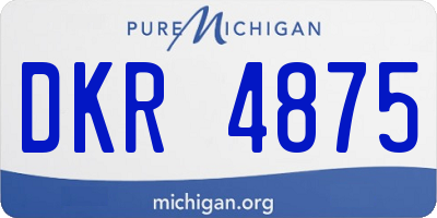 MI license plate DKR4875
