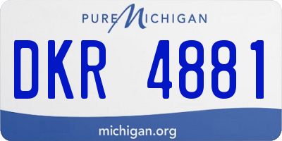 MI license plate DKR4881
