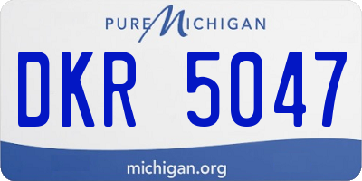 MI license plate DKR5047