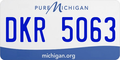MI license plate DKR5063