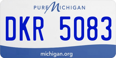 MI license plate DKR5083