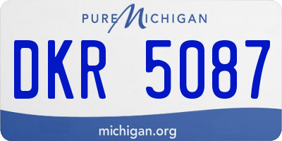 MI license plate DKR5087