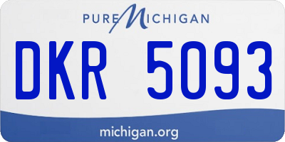 MI license plate DKR5093