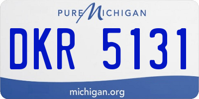 MI license plate DKR5131