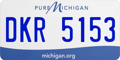 MI license plate DKR5153