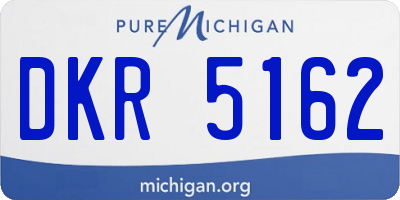 MI license plate DKR5162