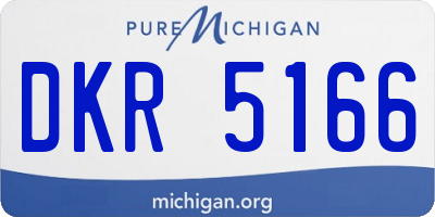 MI license plate DKR5166