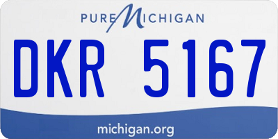 MI license plate DKR5167
