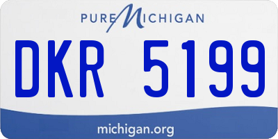 MI license plate DKR5199