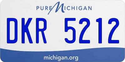 MI license plate DKR5212