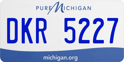 MI license plate DKR5227