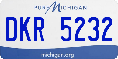 MI license plate DKR5232
