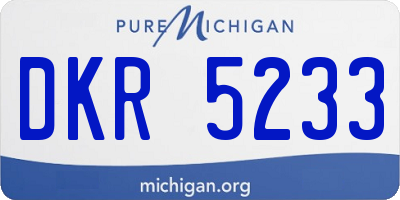 MI license plate DKR5233