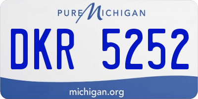 MI license plate DKR5252