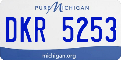 MI license plate DKR5253