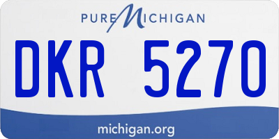 MI license plate DKR5270