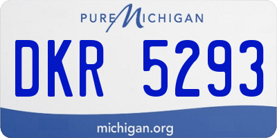MI license plate DKR5293