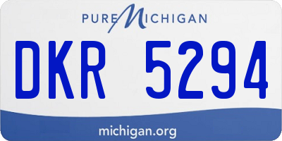 MI license plate DKR5294