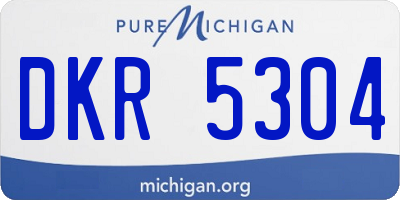 MI license plate DKR5304