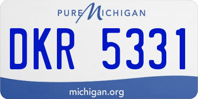 MI license plate DKR5331