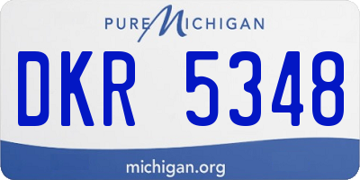 MI license plate DKR5348