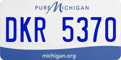 MI license plate DKR5370