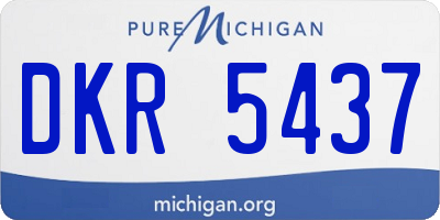 MI license plate DKR5437