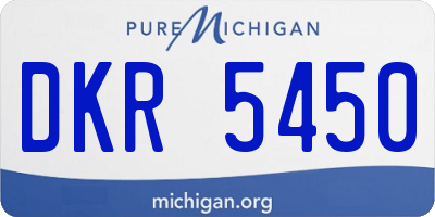 MI license plate DKR5450