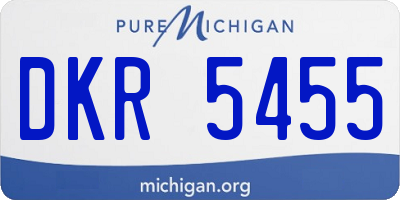 MI license plate DKR5455