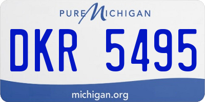 MI license plate DKR5495