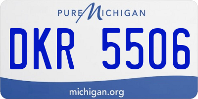 MI license plate DKR5506
