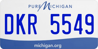 MI license plate DKR5549