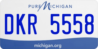 MI license plate DKR5558