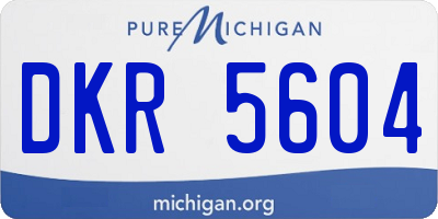 MI license plate DKR5604