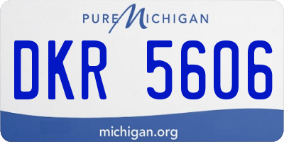 MI license plate DKR5606