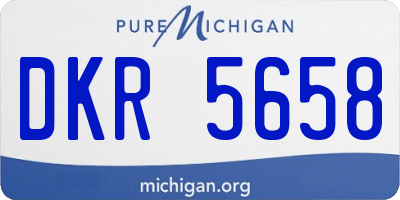 MI license plate DKR5658