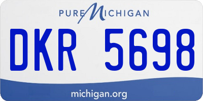 MI license plate DKR5698
