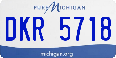 MI license plate DKR5718