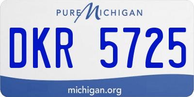 MI license plate DKR5725