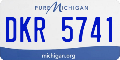 MI license plate DKR5741