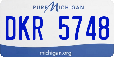 MI license plate DKR5748