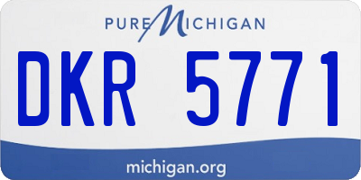 MI license plate DKR5771