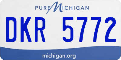 MI license plate DKR5772
